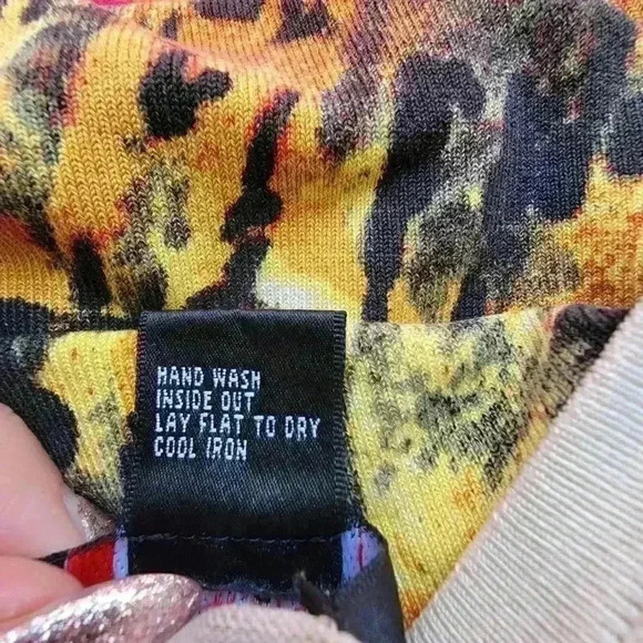 Mark Richards Collection Silk & Spandex Long Sleeve Multi Color Knit Top - Picture 4 of 5